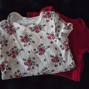 Floral and Red Kids Shirt Set